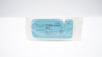 Ethicon A185 2-0 Perma-Hand Silk Black Braided Stre 18inch